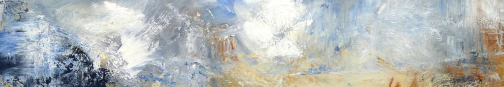A textured oil landscape painting in empasto paint and expressive brushstrokes